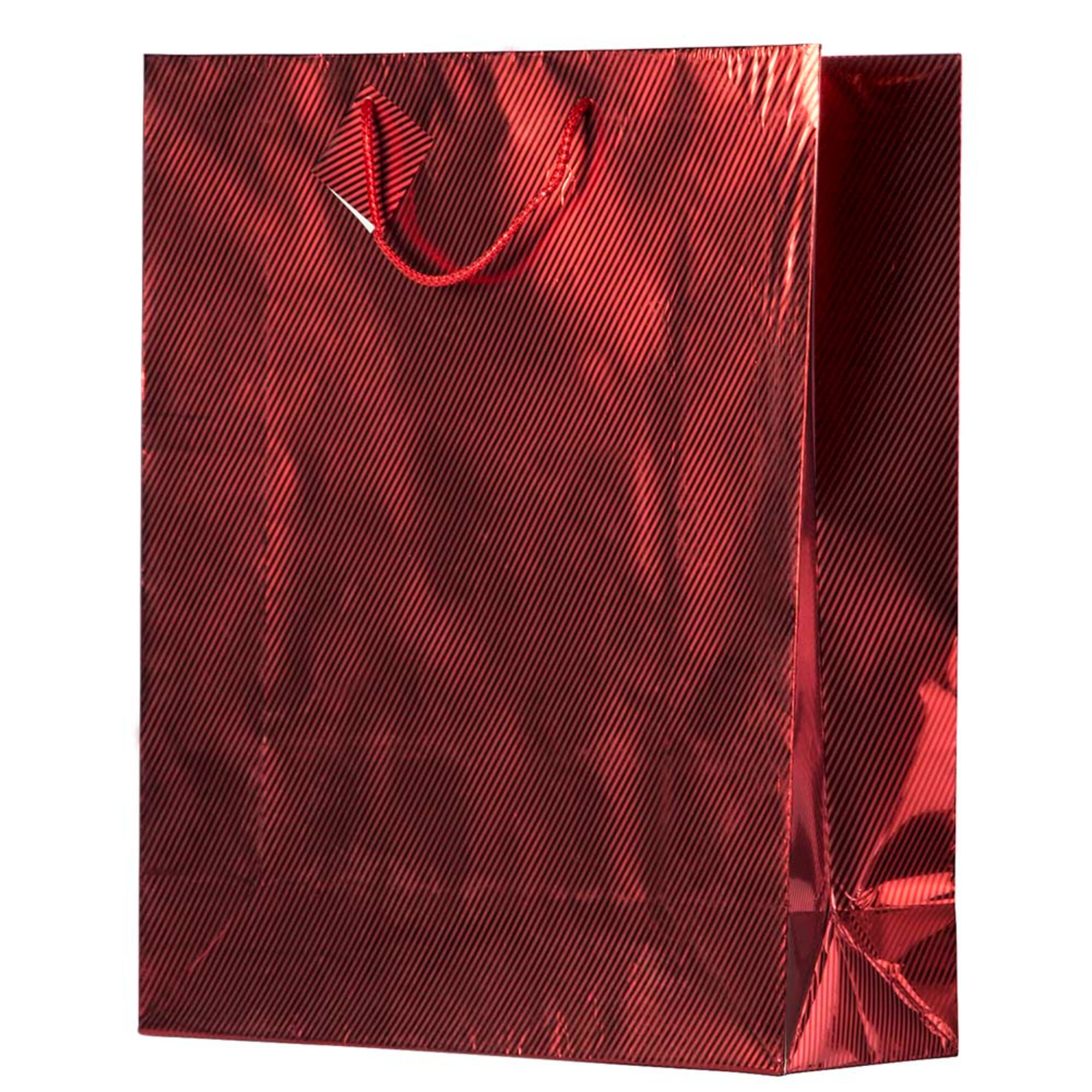 JAM Paper Extra-Large Red Foil Gift Bags, 100ct.
